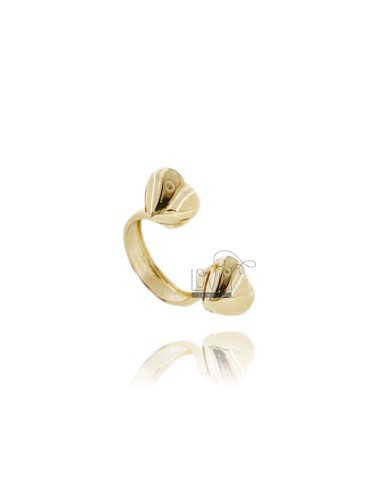 Contrarie double heart ring...