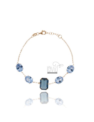 Rolo bracelet with blue and...