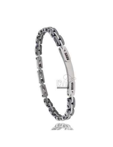 Bracelet with steel and...