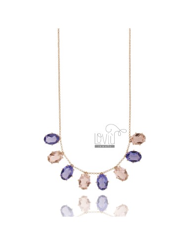 Rolo necklace with lilac...