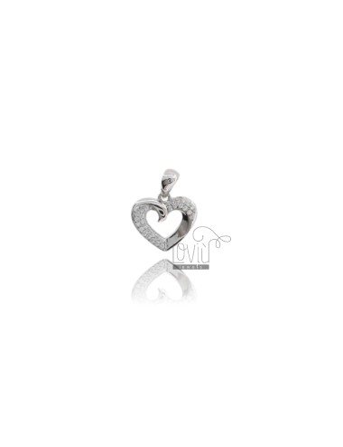 Heart pendant mm 12x14 in...