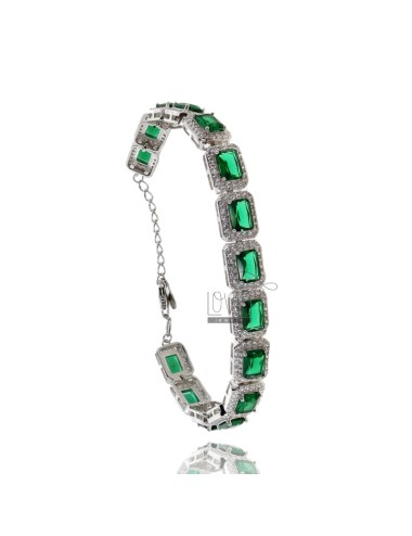 Bracelet with green and...