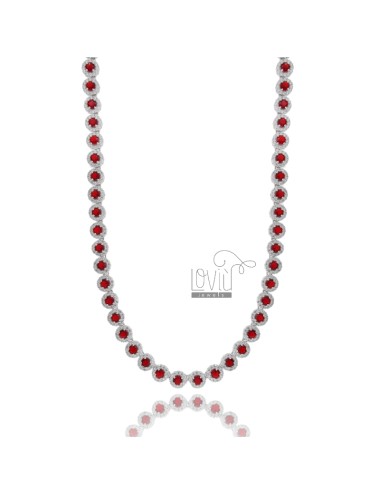 Necklace with white and red...