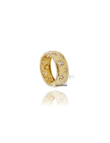 Band ring 8 mm in golden...