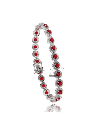 Bracelet with white and red...