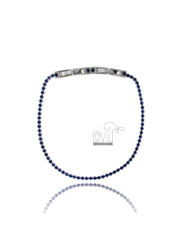 Steel tennis bracelet with...