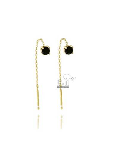 Sliding earrings with...
