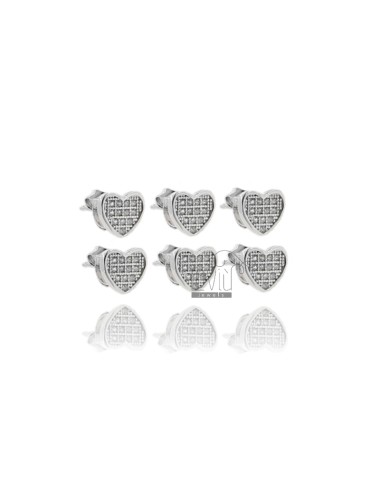 Heart stud earrings 3 pairs...