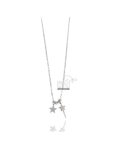 Cable necklace with star...