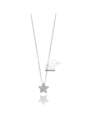 Cable necklace with star in...