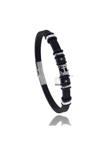 Rubber bracelet with anchor...