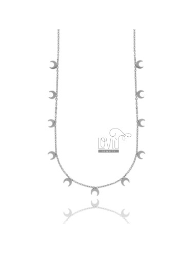 Necklace with steel bezels...