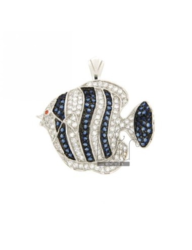 Fish pendant 30x36 mm in ag...
