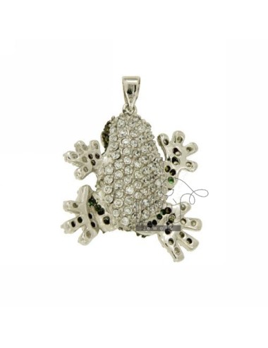 Pendant frog 28x28 mm in ag...