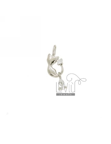 Kitty charm 20x8 mm in ag...
