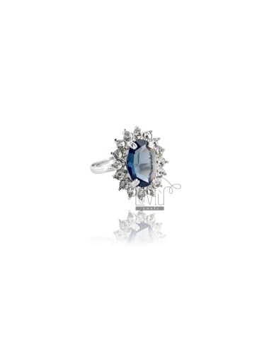 Real ring with blue oval...
